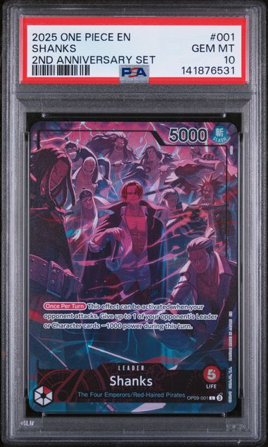 PSA 10 - English 2nd Anniversary Set - Shanks Leader Alt