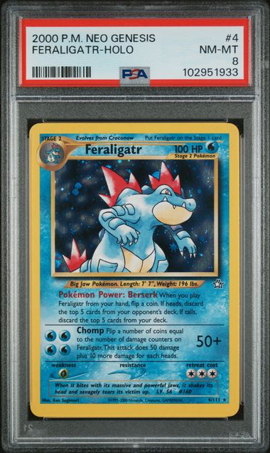 PSA 8 - Neo Genesis  - Feraligatr Holo