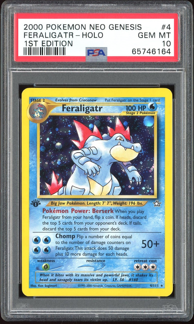 PSA 10 - Neo Genesis 1st Edition - Feraligatr Holo