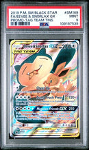 PSA 9 - Black Star Promo -  Eevee & Snorlax GX