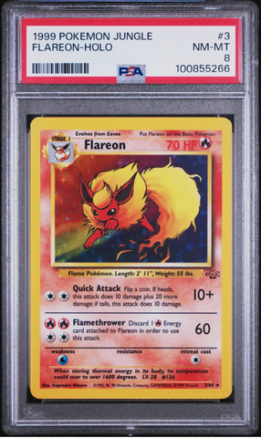PSA 8 - 1999 Jungle Unlimited - Flareon Holo #3