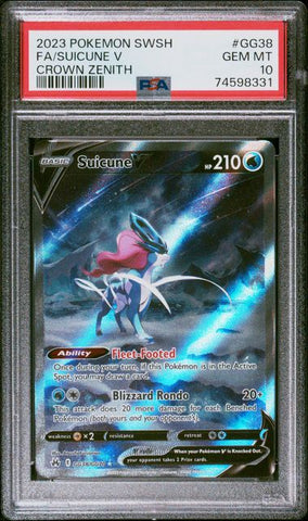 PSA 10 - Crown Zenith - Suicune V #GG38