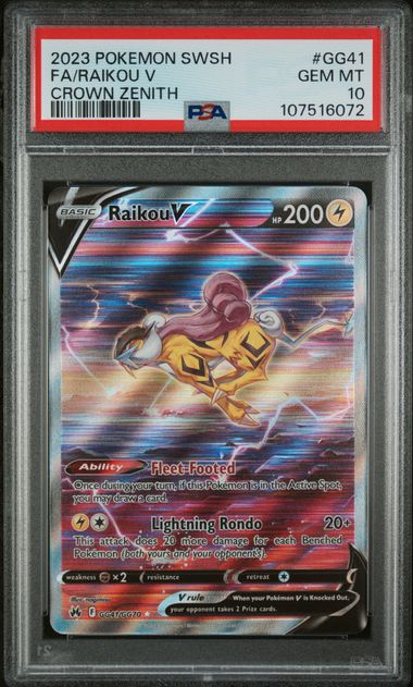 PSA 10 - Crown Zenith - Raikou V