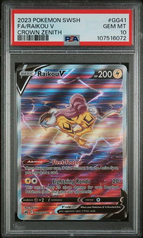 PSA 10 - Crown Zenith - Raikou V #GG41