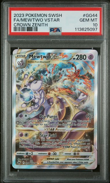 PSA 10 - Crown Zenith - Mewtwo VSTAR