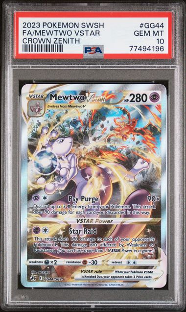 PSA 10 - Crown Zenith - Mewtwo VSTAR