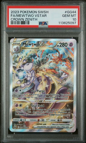 PSA 10 - Crown Zenith - Mewtwo VSTAR #GG44