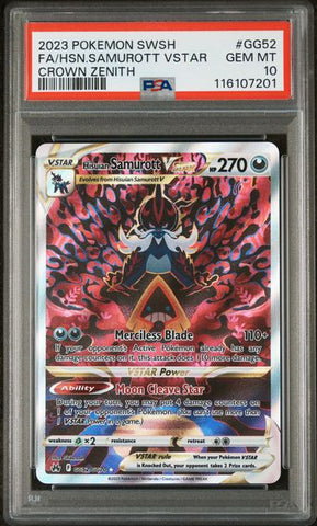 PSA 10 - Crown Zenith - Hisuian Samurott V #GG52