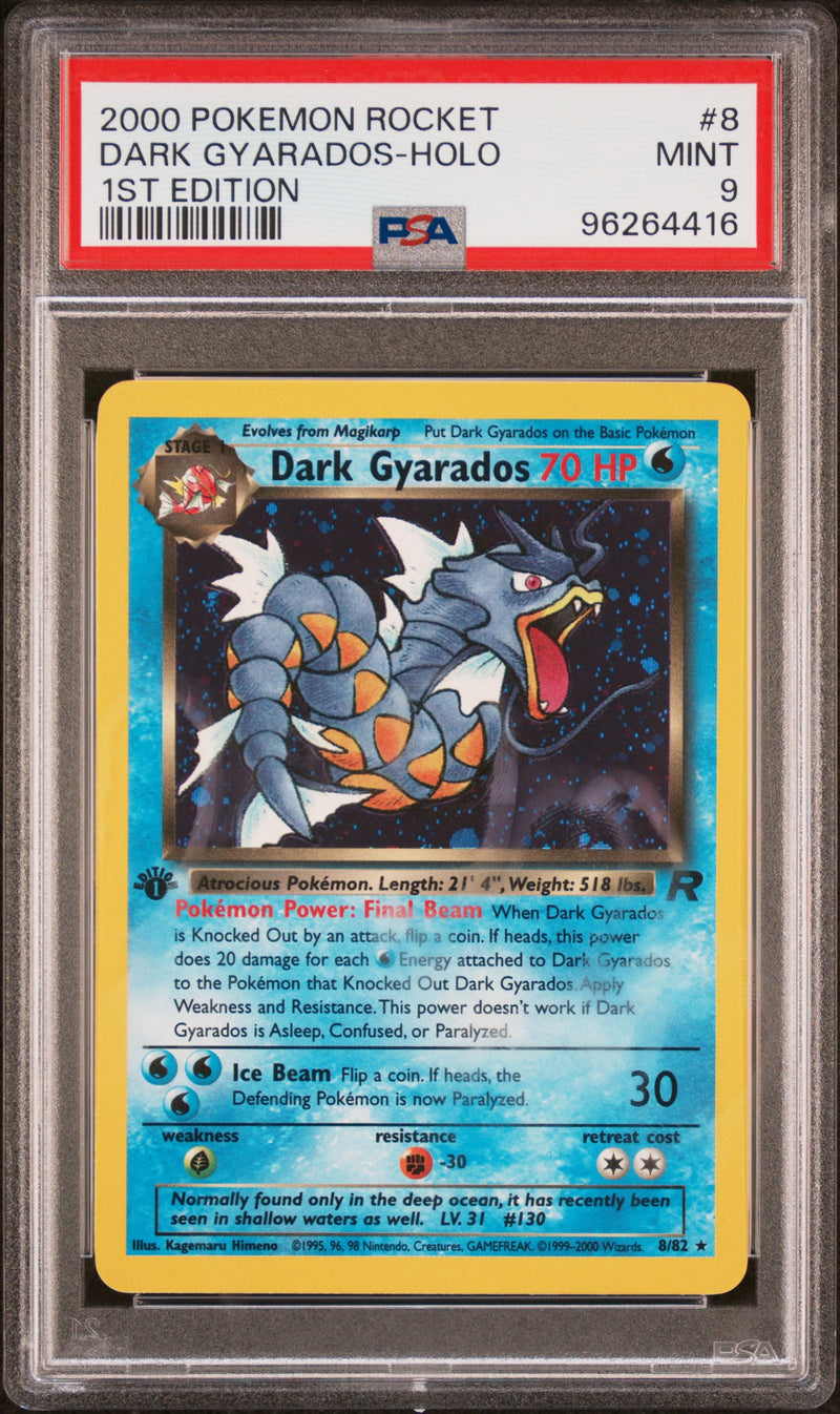 PSA 9 -  1st Edition Rocket  - Dark Gyarados Holo -