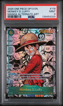 PSA 9 - Carrying On His Will - Monkey.D. Luffy Manga Alt