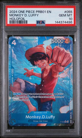 PSA 10 - PRB01 - Monkey. D. Luffy #055
