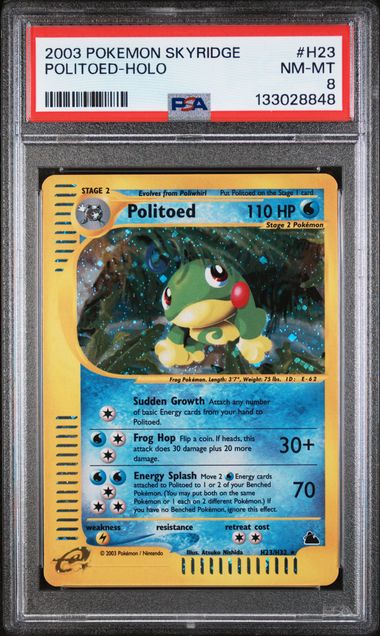 PSA 8 - Skyridge - Politoed Holo