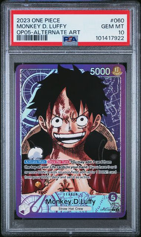 PSA 10 - OP05 - Monkey D. Luffy (Leader Alt) #060