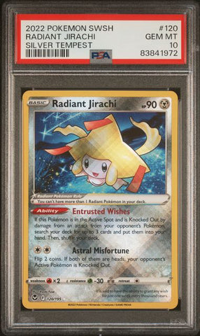 PSA 10 - Silver Tempest - Radiant Jirachi #120