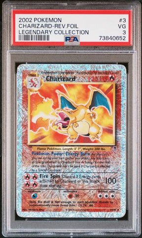 PSA 3 - Legendary Collection  - Charizard Reverse Foil #3