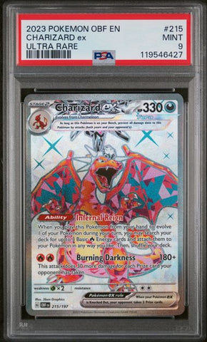 PSA 9 - Obsidian Flames - Charizard ex #215