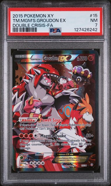 PSA 7 - Double Crisis - Team Magma's Groudon EX