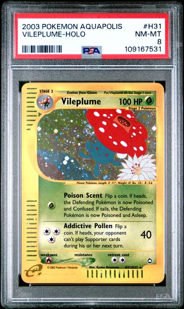 PSA 8 - Aquapolis - Vileplume