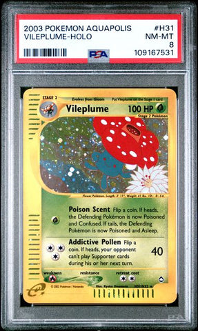 PSA 8 - Aquapolis - Vileplume #H31