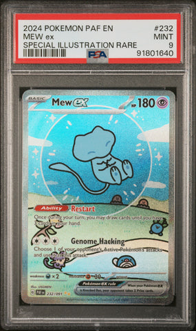 PSA 9 - Paldean Fates - Mew ex #232