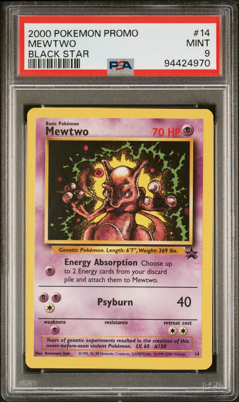 PSA 9 - Black Star Promo - Mewtwo
