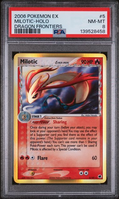 PSA 8 - Dragon Frontiers - Milotic Holo