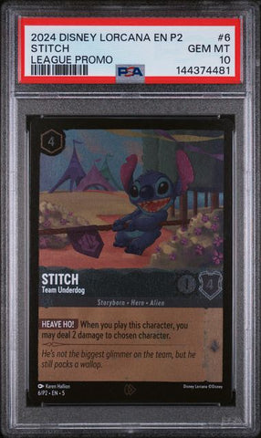 PSA 10 - P2 League Promo - Stitch Team Underdog #6