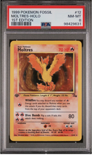 PSA 8  - Fossil 1st Edition  - Moltres - Holo