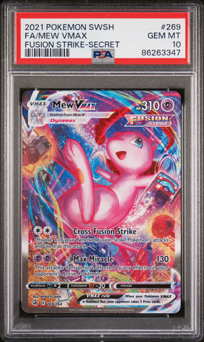 PSA 10 - Fusion Strike - Mew Vmax #269