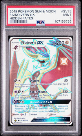 PSA 9 - Hidden Fates  - Noivern GX #SV78
