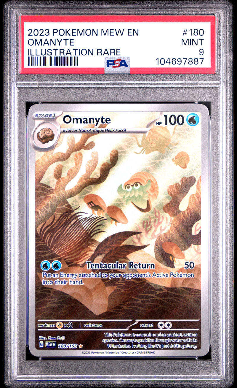 PSA 9 - Pokemon 151 - Omanyte