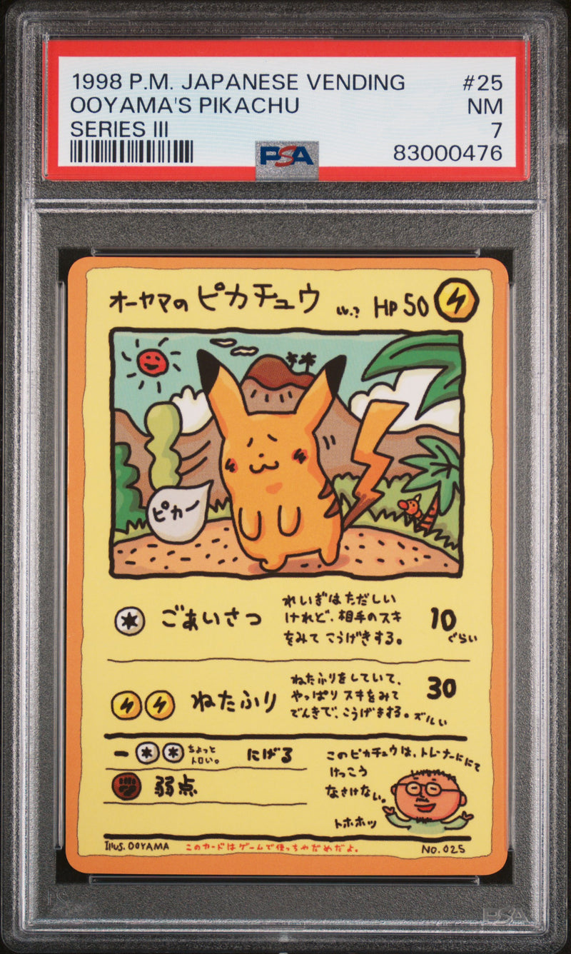 PSA 7 - 1998 Japanese Vending - Ooyama's Pikachu -