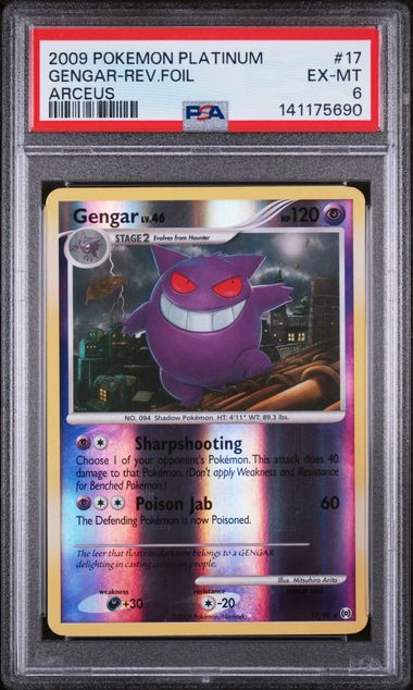 PSA 6 - Platinum Arceus - Gengar Reverse Holo