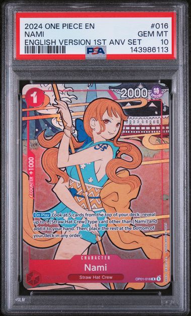 PSA 10 - English 1st Anniversary - Nami