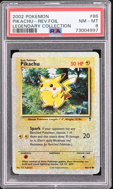 PSA 8 - Legendary Collection - Pikachu Reverse Holo