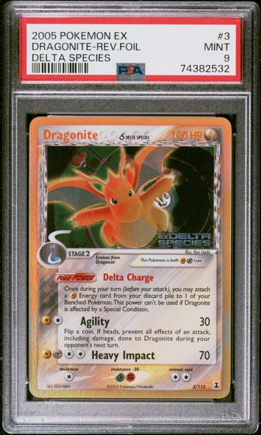 PSA 9 - Delta Species - Dragonite Reverse Foil