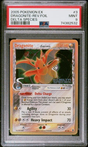 PSA 9 - Delta Species - Dragonite Reverse Foil #3
