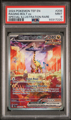 PSA 9 - Temporal Forces - Raging Bolt Ex #208