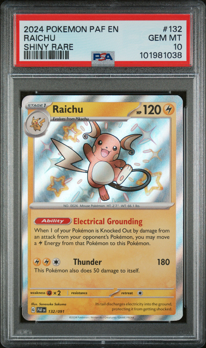 PSA 10 - Paldean Fates - Raichu