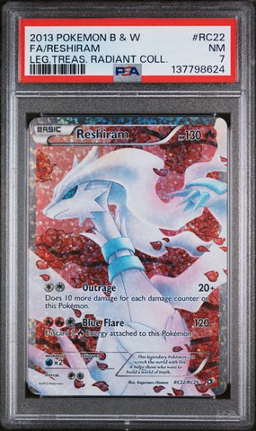PSA 7 - Legendary Treasures  - Reshiram #RC22