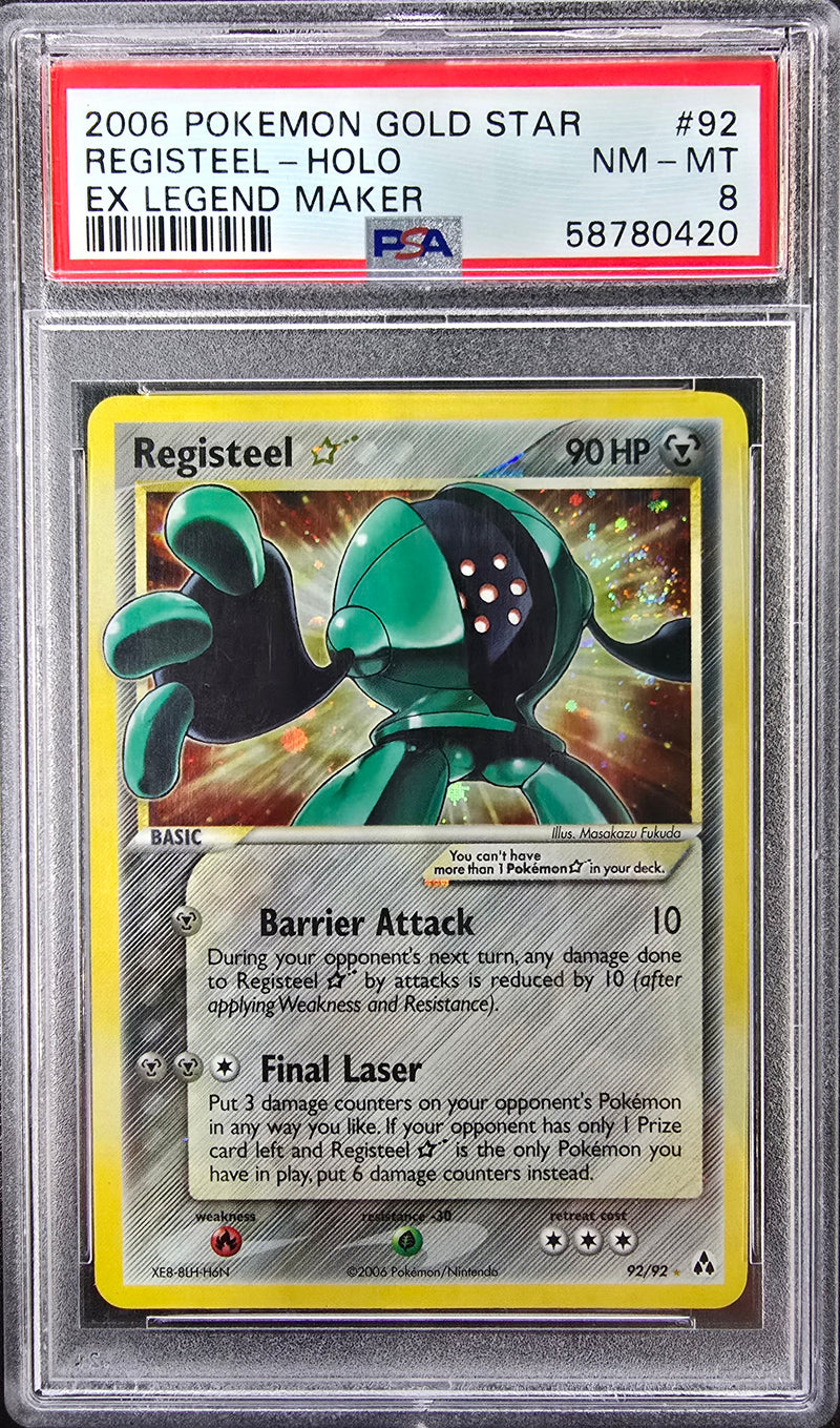 PSA 8 - EX Legend Maker - Registeel Gold Star