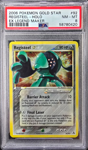 PSA 8 - EX Legend Maker - Registeel Gold Star #92