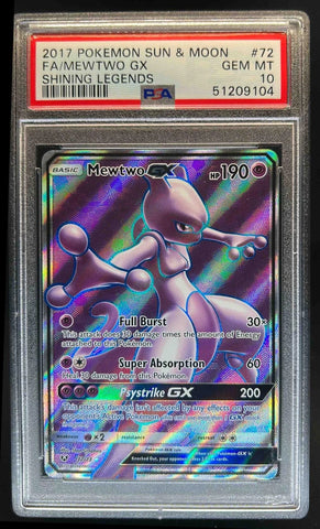 PSA 10 - Shining Legends - Mewtwo Gx #72