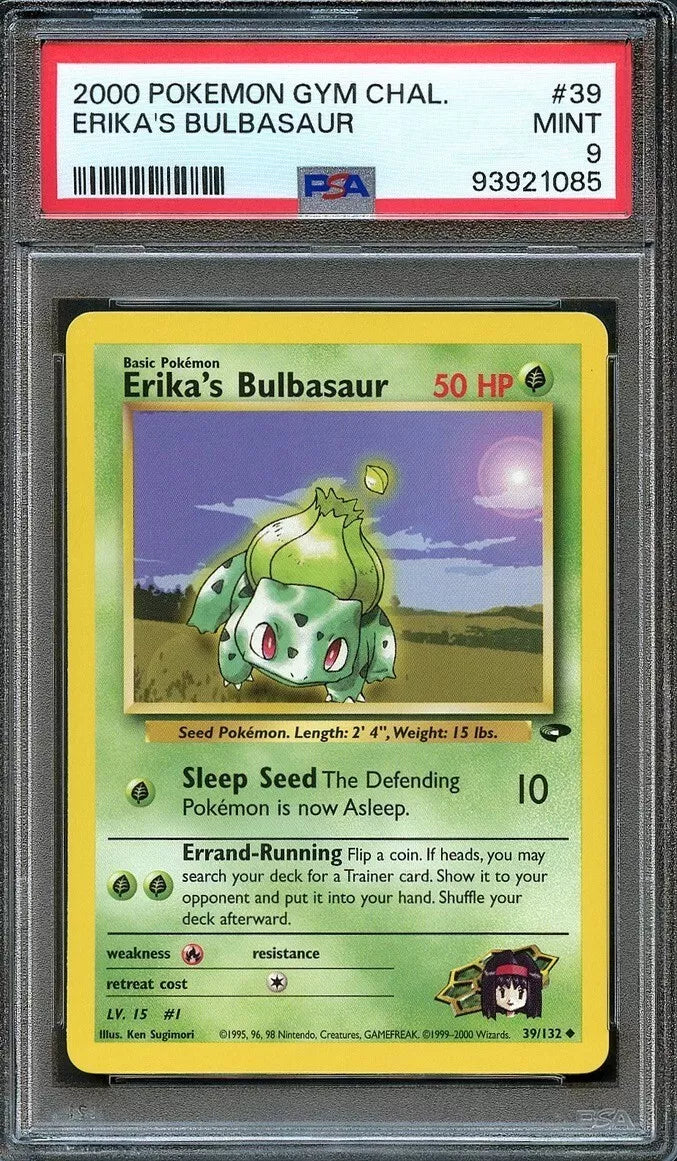 PSA 9 - Erika's Bulbasaur - Gym Challenge