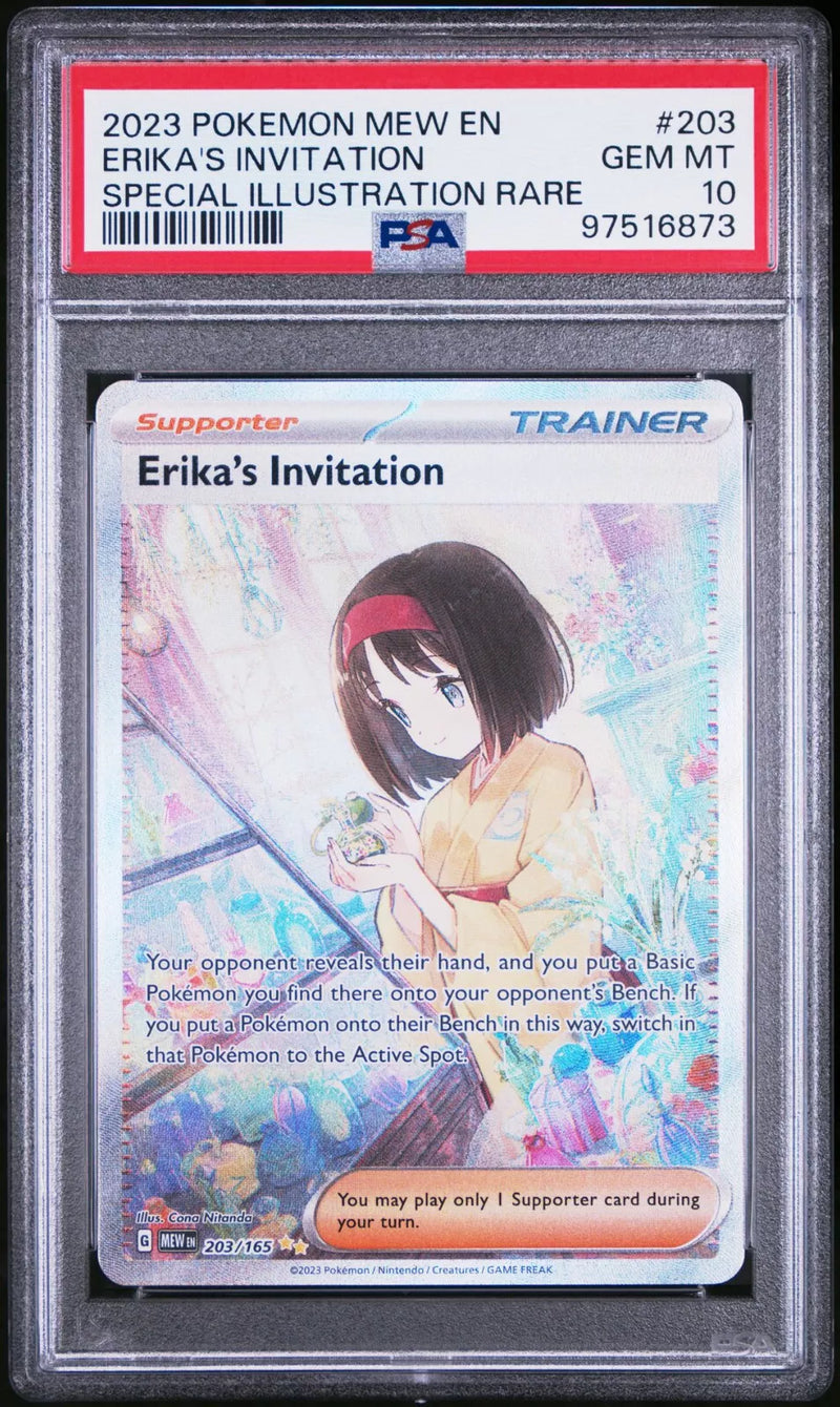 PSA 10 - Pokemon 151 - Erika's Invitation