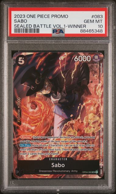 PSA 10 - One Piece Promo  - Sabo Sealed Battle Vol.1 Winner