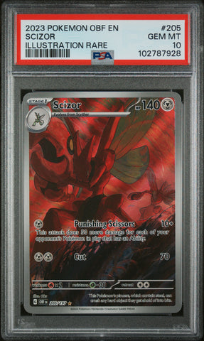 PSA 10 - Obsidian Flames - Scizor #205