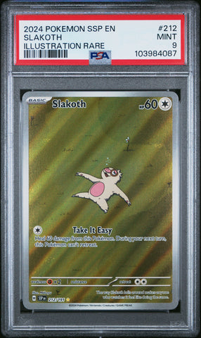 PSA 9 - Surging Sparks - Slakoth #212