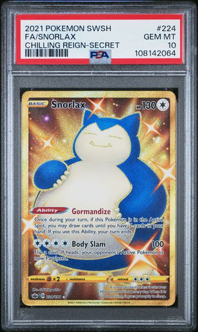 PSA 10 - Chilling Reign - Snorlax #224