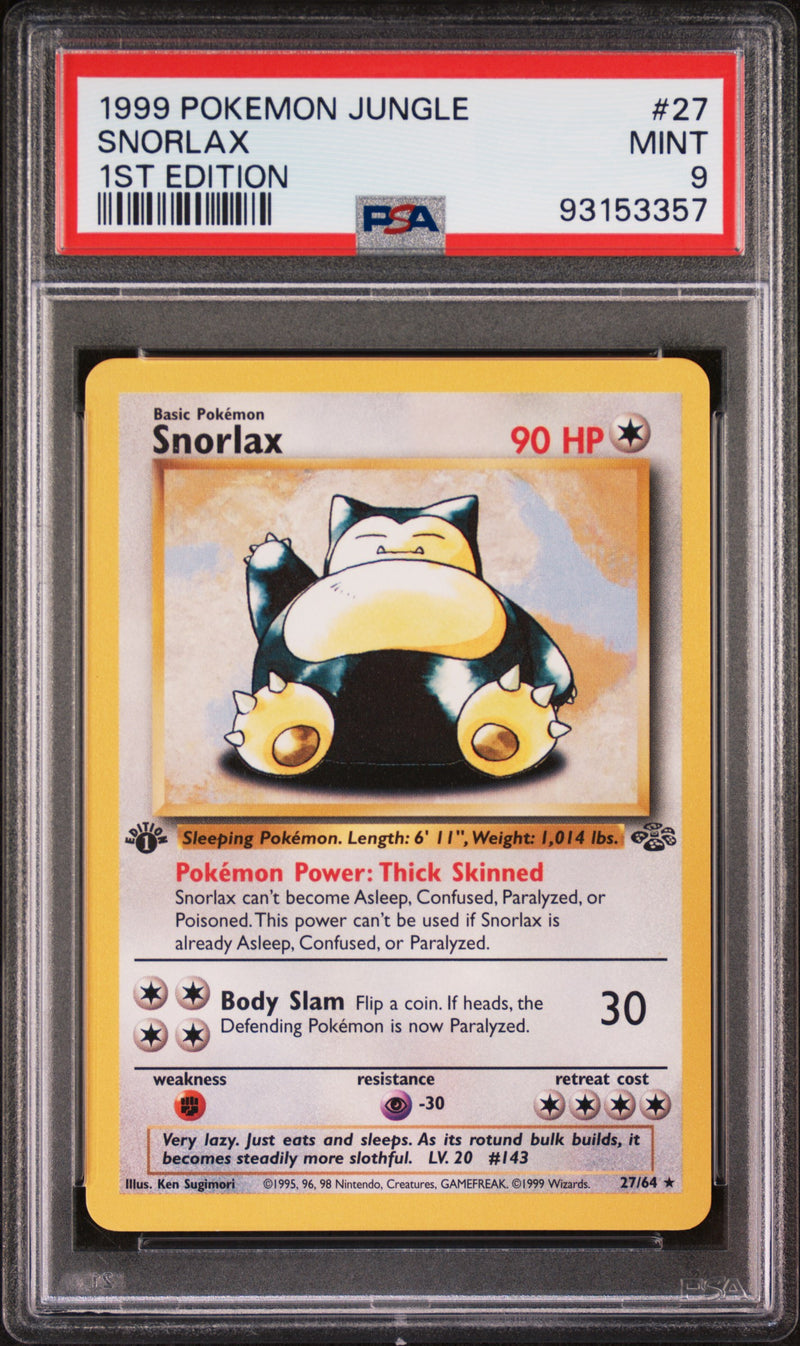 PSA 9 - Jungle 1st Edition  - Snorlax